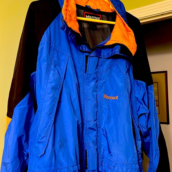 Marmot Other - Marmot Men’s XL Two tone windbreaker. Gorgeous! Black and Blue w/ orange